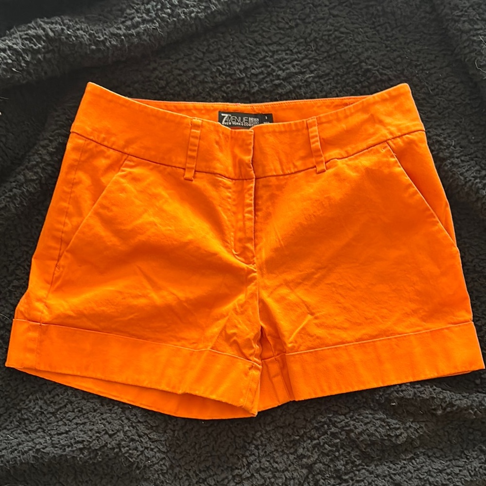 New York & Company High Waist Orange Shorts
